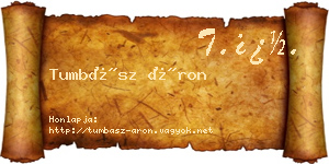 Tumbász Áron névjegykártya