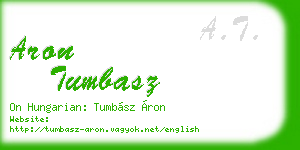 aron tumbasz business card